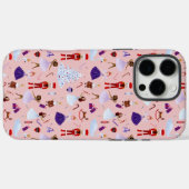 Niedliches Pink Nutcracker Weihnachtsmuster Case-Mate iPhone Hülle (Rückseite (Horizontal))