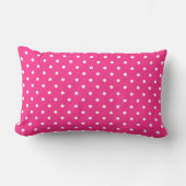 Niedliches Pink Polka Dots Muster Lendenkissen (Vorderseite)