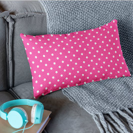 Niedliches Pink Polka Dots Muster Lendenkissen