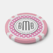 Niedliches Pink Polka Dots Muster Pokerchips (Einzeln)