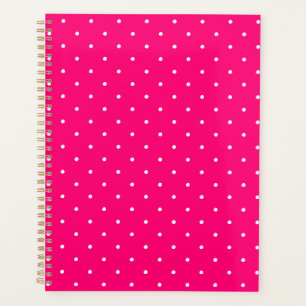 Niedliches Pink-Polka-Punktmuster mädchenhaft mode Planer