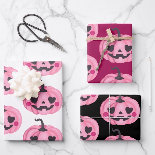Niedliches Pink Pumping Wrapping Paper Geschenkpapier Set (Vorderseite)