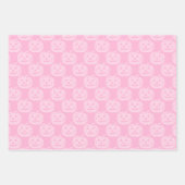 Niedliches Pink Pumpkin Pattern Halloween-Party Geschenkpapier Set (Vorderseite 2)