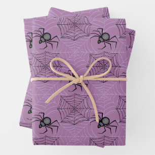 Niedliches Pink Spiole Halloween Wrapping Paper Se Geschenkpapier Set