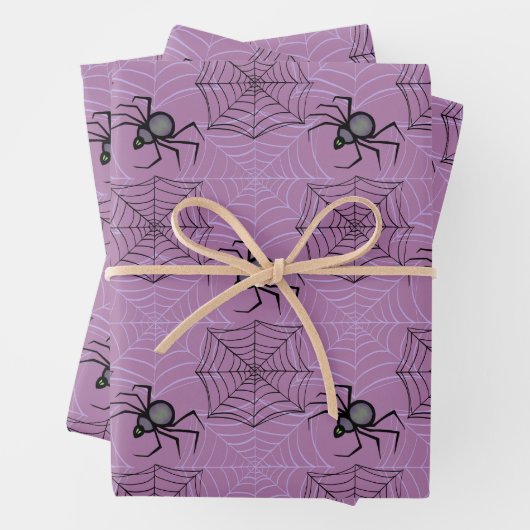 Niedliches Pink Spiole Halloween Wrapping Paper Se Geschenkpapier Set (Beispiel)