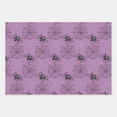 Niedliches Pink Spiole Halloween Wrapping Paper Se Geschenkpapier Set (Vorderseite)