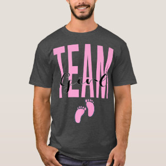 Niedliches Pink Team Girl Gender offenbart Party I T-Shirt