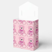 Niedliches Pink Teddy Bear Muster Gefälligkeitsbox Geschenkschachtel (Geöffnet)