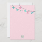 Niedliches Pink und Minzahllama (Rückseite)