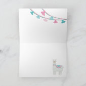 Niedliches Pink- und Minzlammuster Karte (Innenseite)