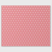 Niedliches Pink- und Weißpolka-Punktmuster Geschenkpapier (Flach)