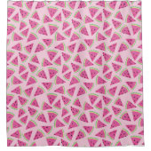 Niedliches Pink-Watermelon-Muster Duschvorhang (Vorderseite)