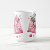 NIEDLICHES PINK & WHITE CROCHET SIEHT ENVELOPEN AU KAFFEETASSE (Mittel)