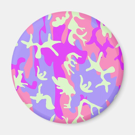 Niedliches pinkfarbiges digitales Tarnmuster Magnet (Vorne)