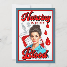 Niedliches Pinup_ Nahrung in meinem Blut Dankeskarte