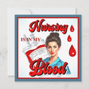 Niedliches Pinup_ Nahrung in meinem Blut Feiertagskarte
