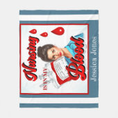 Niedliches Pinup_ Nahrung in meinem Blut Fleecedecke (Vorderseite)