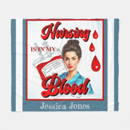 Niedliches Pinup_ Nahrung in meinem Blut Fleecedecke