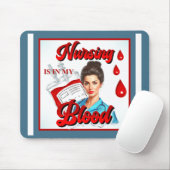 Niedliches Pinup_ Nahrung in meinem Blut Mousepad (Mit Mouse)