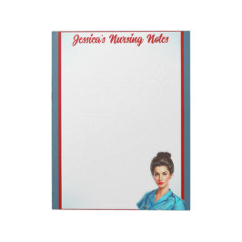 Niedliches Pinup_ Nahrung in meinem Blut Notizblock