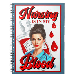Niedliches Pinup_ Nahrung in meinem Blut Notizblock