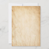 Niedliches Pirate Geburtstag Parchment Aquarell Einladung (Rückseite)