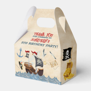 Niedliches Pirate Geburtstag Parchment Aquarell Geschenkschachtel