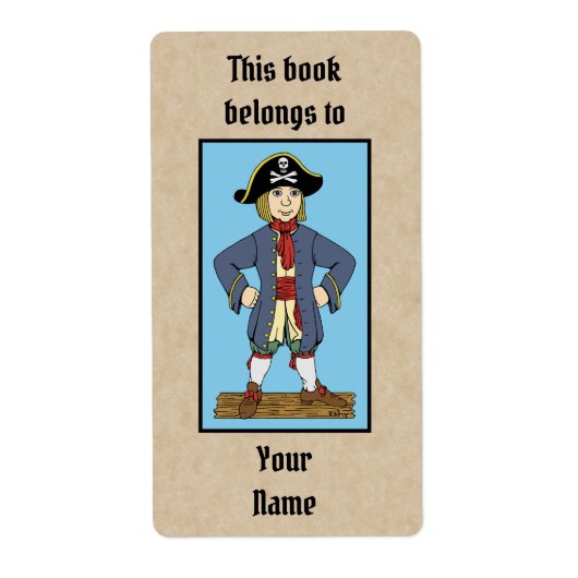 Niedliches Pirate Lad Buchzeichen (Vorne)