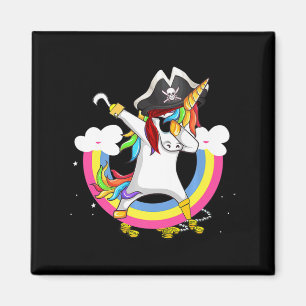 Niedliches Pirate Magical Unicorn Fun Phantastisch Magnet