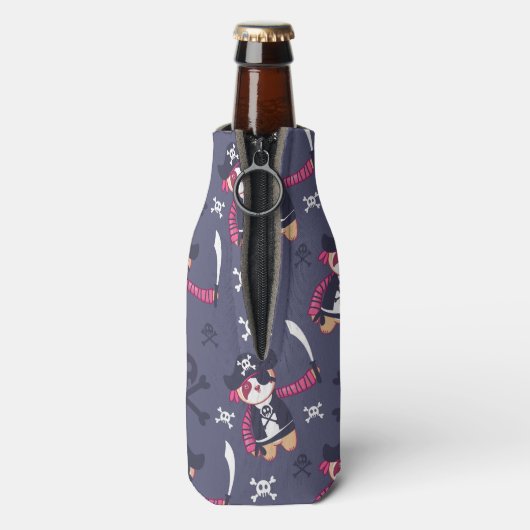 Niedliches Pirate Panda Bear Pattern Flaschenkühler (Flasche Rückseite)