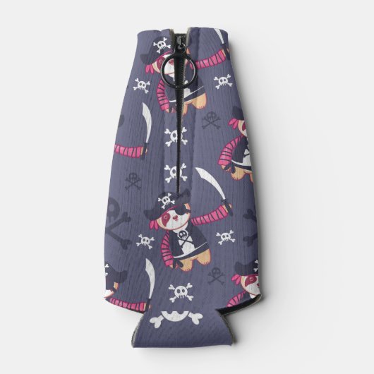 Niedliches Pirate Panda Bear Pattern Flaschenkühler (Rückseite)