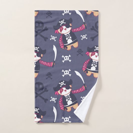Niedliches Pirate Panda Bear Pattern Handtuch (Handtuch)