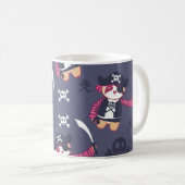 Niedliches Pirate Panda Bear Pattern Kaffeetasse (VorderseiteRechts)
