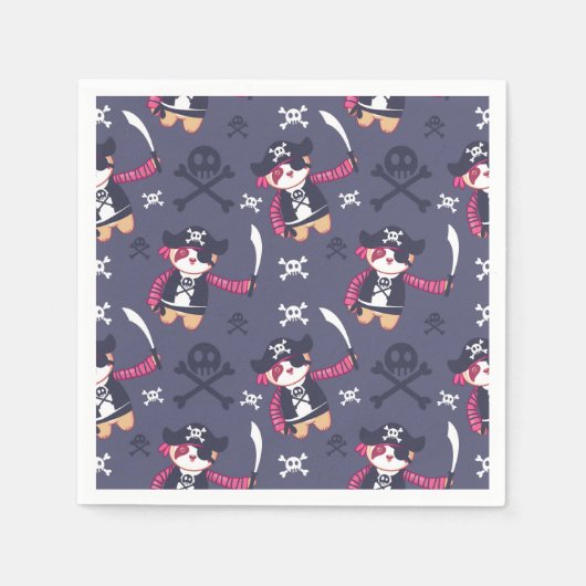 Niedliches Pirate Panda Bear Pattern Serviette (Vorderseite)