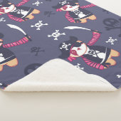 Niedliches Pirate Panda Bear Pattern Sherpadecke (3/4)