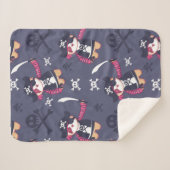 Niedliches Pirate Panda Bear Pattern Sherpadecke (Vorderseite (Horizontal))