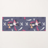 Niedliches Pirate Panda Bear Pattern Yogamatte (Rückseite (Horizontal))