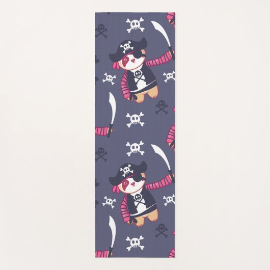 Niedliches Pirate Panda Bear Pattern Yogamatte (Vorderseite)
