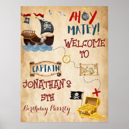 Niedliches Pirate-Party Poster