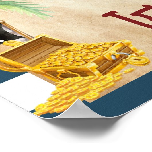 Niedliches Pirate Party Willkommen Poster (Ecke)
