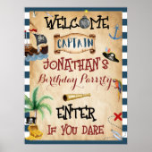 Niedliches Pirate Party Willkommen Poster (Vorne)
