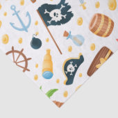 Niedliches Pirate Themed Nautic Pattern Seidenpapier (Detail)