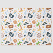 Niedliches Pirate Themed Nautic Pattern Seidenpapier (Vorderseite)