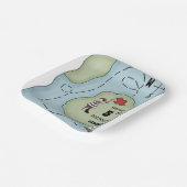 Niedliches Pirate Treasure Karte Kindergeburtstag  Pappteller (Gewinkelt)