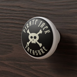 Niedliches Pirate Treasure Skull Crossbones Kabine Keramikknauf
