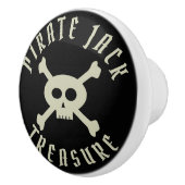 Niedliches Pirate Treasure Skull Crossbones Kabine Keramikknauf (Rechts)