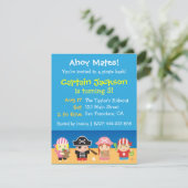 Niedliches Piraten-Jungen-und Einladung (Stehend Vorderseite)