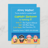 Niedliches Piraten-Jungen-und Einladung (Vorne/Hinten)