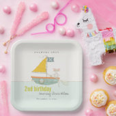 Niedliches Piratenschiff jedes Lebensalter Pappteller (Party)