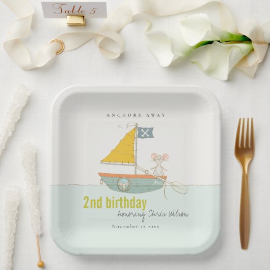 Niedliches Piratenschiff jedes Lebensalter Pappteller (Hochzeit)